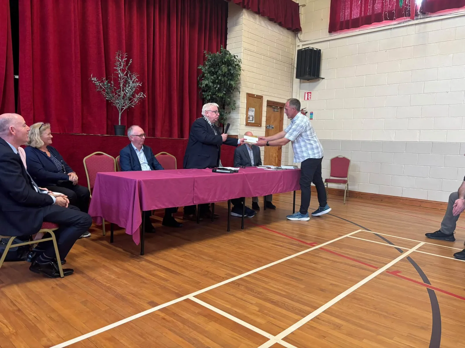 An award being presented during the ceremony