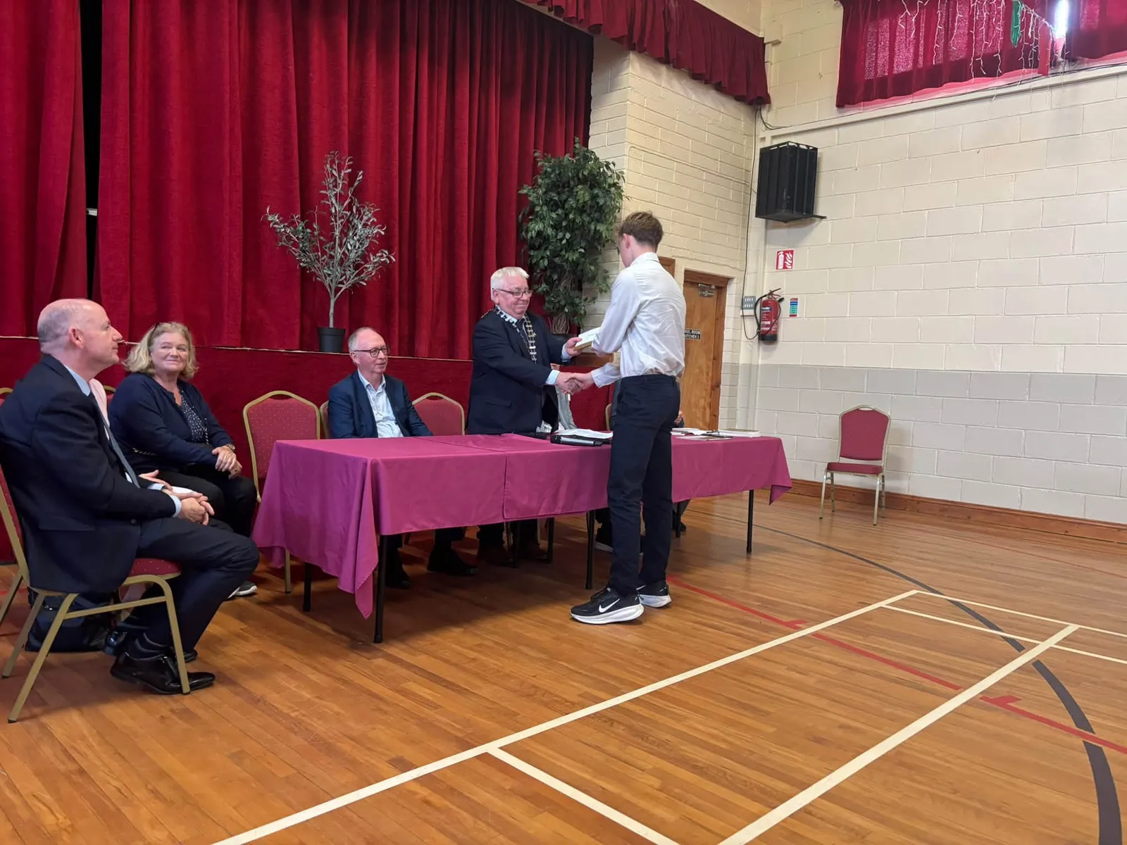 Recipients receiving their awards